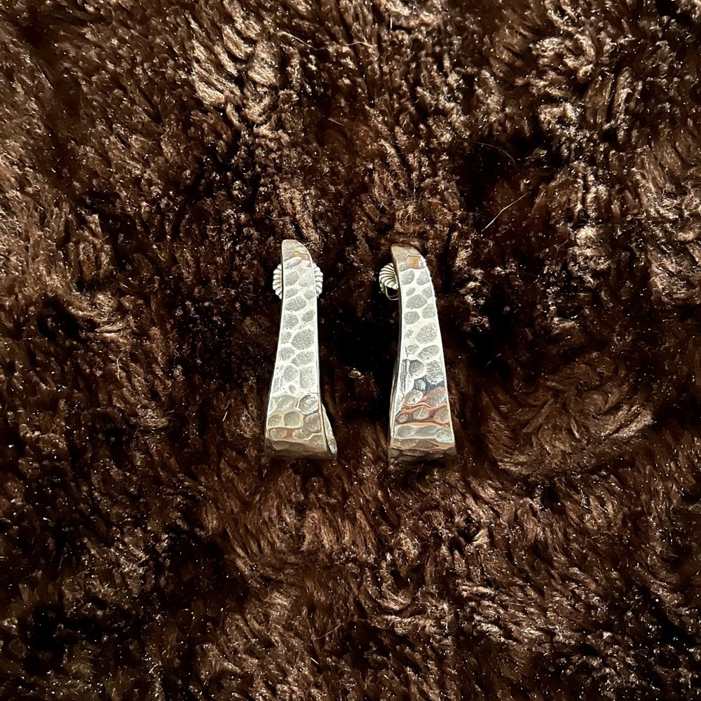 New Price 🧑‍🎄 

One of a Kind Hammered Sterling Earrings NWOT